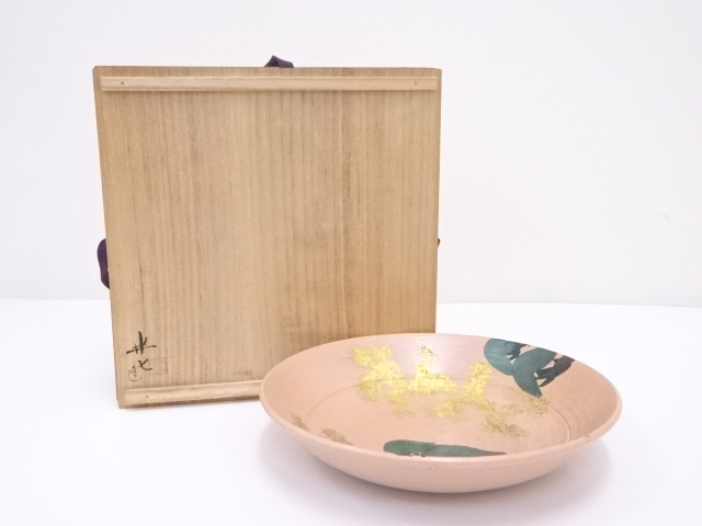 京焼　白井半七造　乾山写瑞松鉢