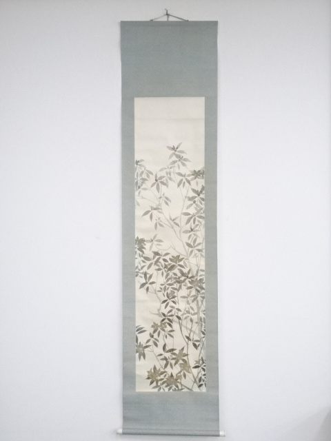 藤井達吉筆　ひかげつつじ図　肉筆紙本掛軸（保護箱）