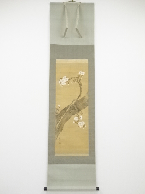 JAPANESE HANGING SCROLL / HAND PAINTED / SAKURA 
