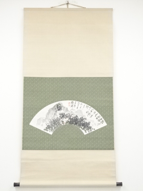 JAPANESE HANGING SCROLL / HAND PAINTED / TESSAI TOMIOKA 