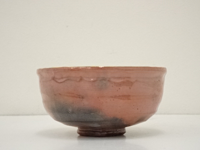 宗sou 佐々木松楽造 赤楽嶋台茶碗 ys7275371; 宗sou 佐々木松楽造 赤楽茶碗（銘：清友）（前大徳 高橋悦