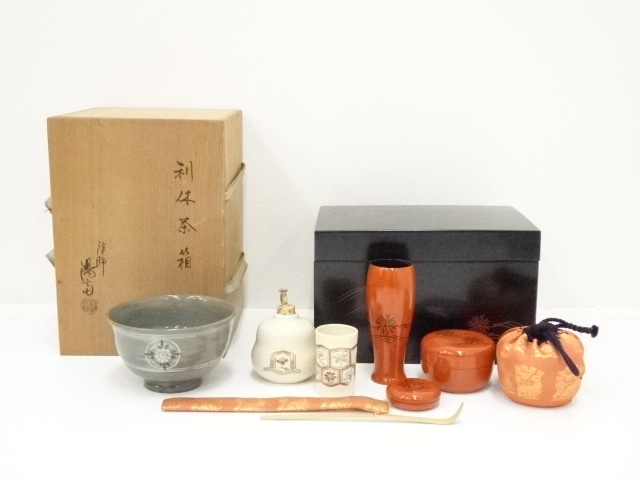 茶道 利休茶箱 朱沈金 竹林｜アンティーク/コレクション