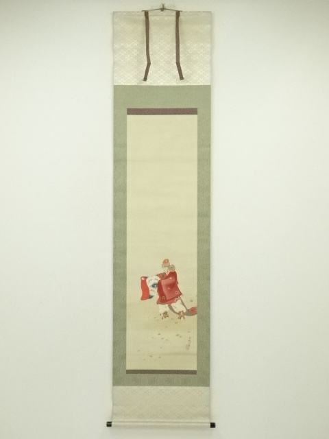 ys6967892; 宗sou 前大徳 西垣宗興筆 「時雨洗紅葉」一行書 儚く 肉筆 