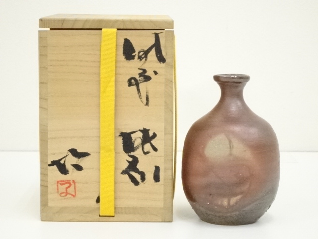 備前焼【西墻邦雄】備前 面取花入 共箱 茶道具 YG24-0603｜ooo-senar.ru