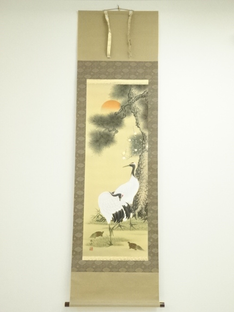 宗sou 仏画 作家物 仏之図 肉筆紙本掛軸（無地箱） 掛軸 泰寛『南無観世音菩薩』仏書 紙本 肉筆 無地箱付 掛け軸 R12151の