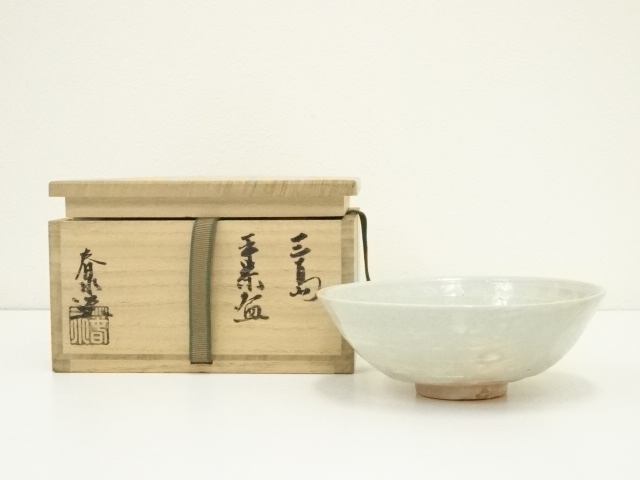 京焼　加藤春永造　三島平茶碗（共箱）