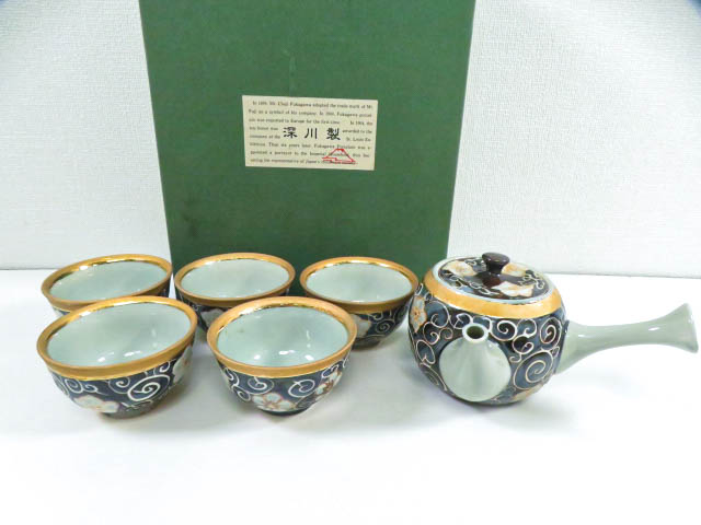 中国茶器 ? 5客セット 備前焼 湯呑 急須 茶托 セット （宗 sou::お 